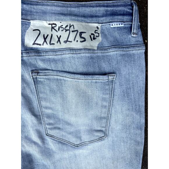 Risen high rise straight cropped jeans plus size 2XLx27.5" - Picture 5 of 5